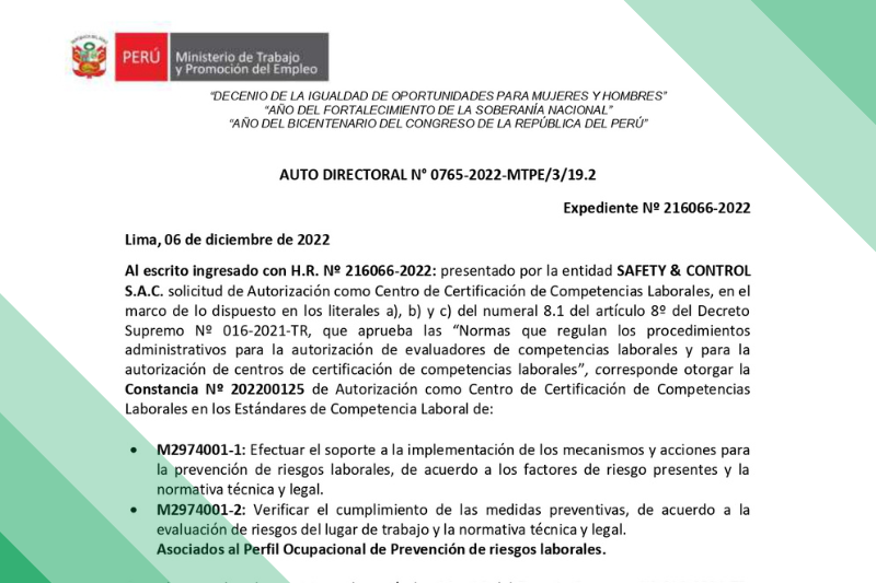 Certificación de Competencias Laborales